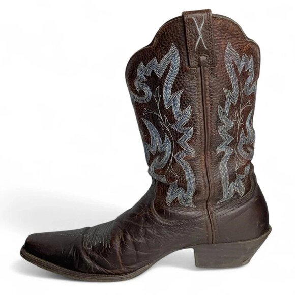 Twisted X Brown Leather Embroidered Cowgirl Western Cowboy Boots Women's 10 B - Picture 5 of 12